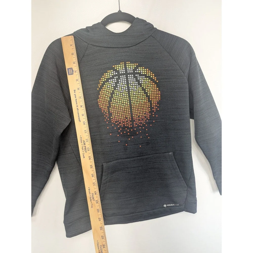 Tek Gear Boys WarmTek Basketball Graphic Hoodie Charcoal Grey Size L 14/16